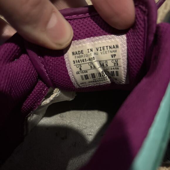 Women’s Nike SB 6.0 Dunk Low 2009 Zebra Purple Teal 314141-400 Sz 6 Skate Shoes - Picture 9 of 11